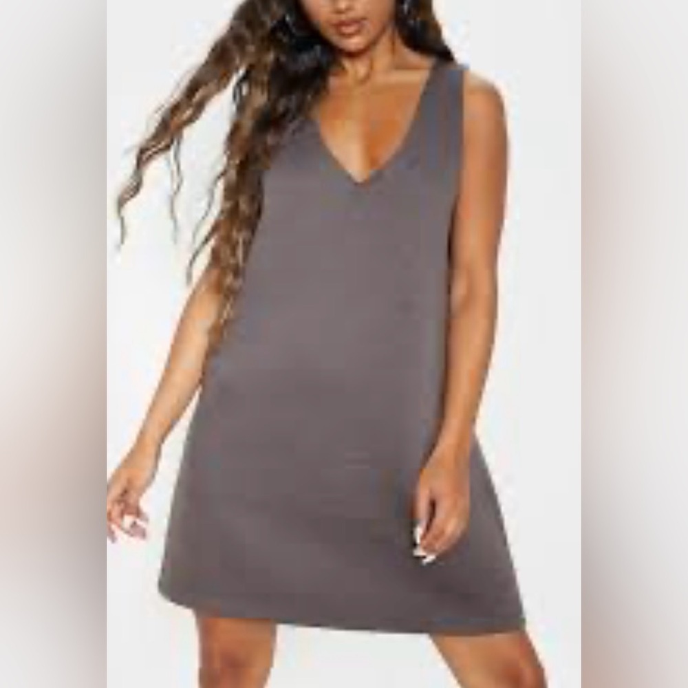 SHENGHENG Tank dress stretchy v-neck 95% viscose from bamboo 5% spandex size XXL